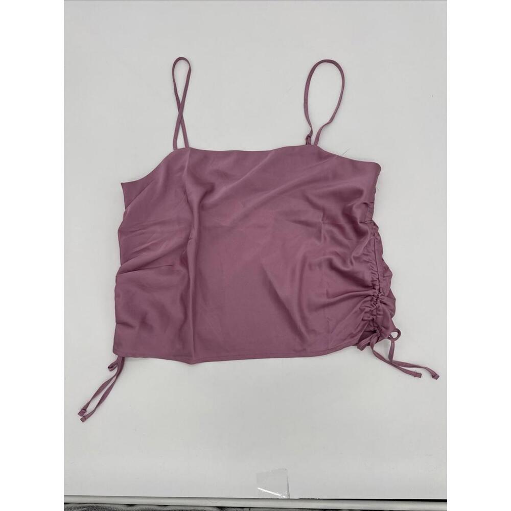 Pink Rose Women's Tank Top Shirt Size Large Pink Cinch Size Adjustable Straps